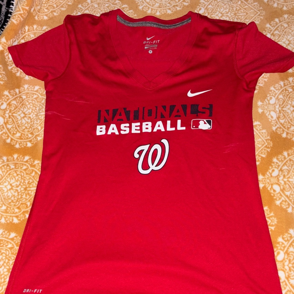 Nike Red Nationals Baseball Tee